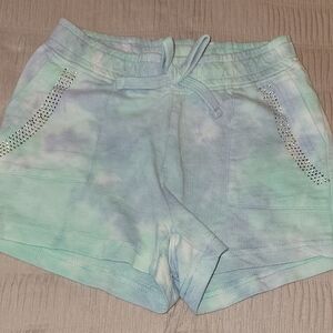 Girl's Tie-Dye Shorts with Rhinestone Accents